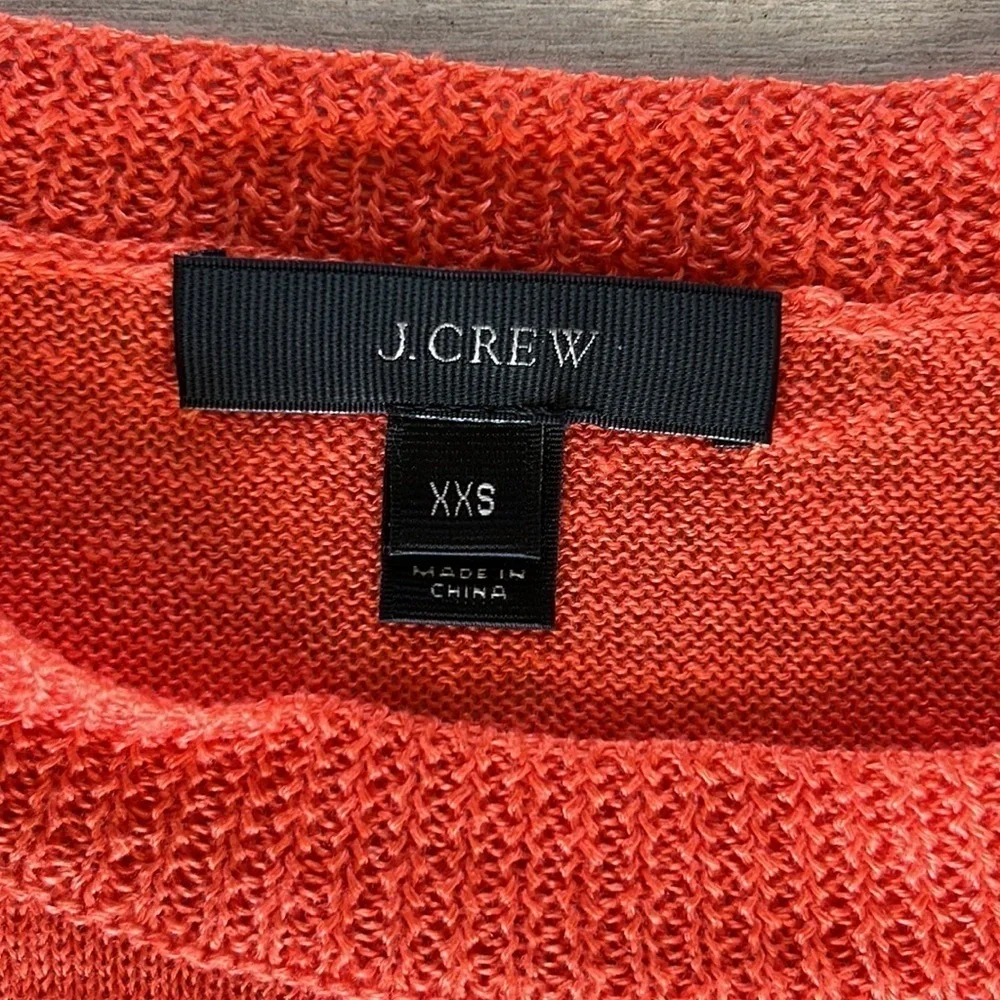 J. Crew 100% linen size XXS orange oversized top